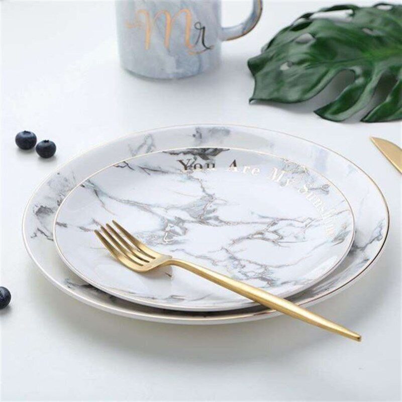 nordic steak plate marble plate home dish