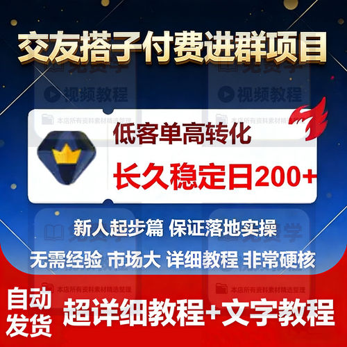 交友搭子群项目网络平台玩法全自动变现创业项目思维指导视频教程
