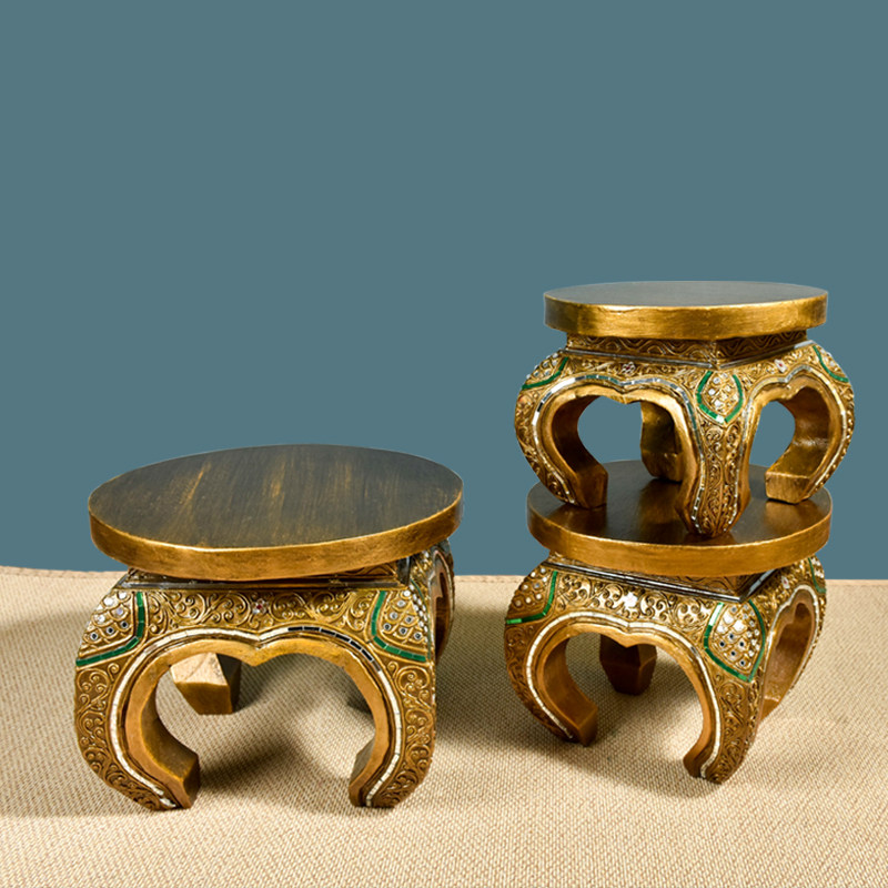 小凳子家用实木圆矮凳进门换鞋凳创意时尚小板凳方凳客厅大人结实