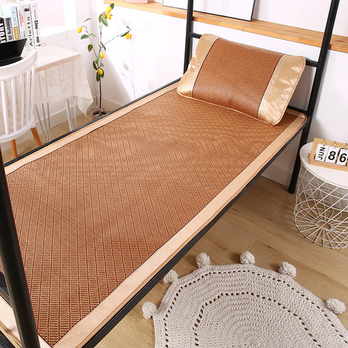 学生凉席双面草席子单人床宿舍上下铺0.9m可折叠夏季冰丝藤席1.2