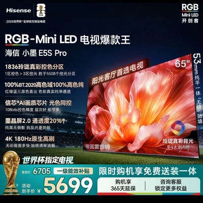 海信电视小墨65E5S Pro RGB-MiniLED玲珑真彩 墨晶屏E5Q PRO升级