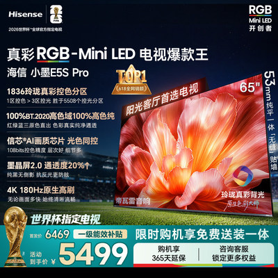 海信电视小墨65E5S Pro RGB-MiniLED玲珑真彩 墨晶屏E5Q PRO升级