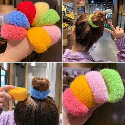 2/6/12 Pcs Women Girls Cute Knitting Solid Elastic Hair Band