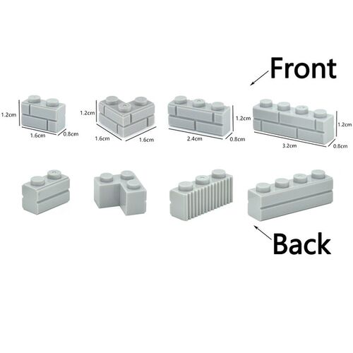 Thick Wall Figures Bricks Leduo 98283 15533 DIY 1x2 1x3 1x4