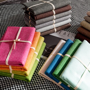 沙发布料面料专用大全亚麻棉麻老粗布桌布高端加厚靠背罩手工布