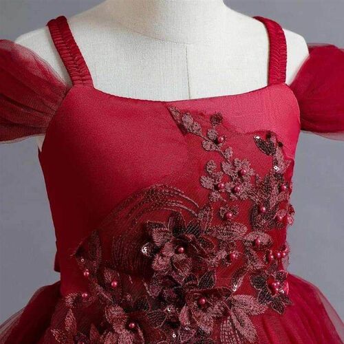 girls kids dress gown bridesmd new long children costume