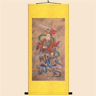 马元帅马灵官 华光大帝神像画水陆画 复古装饰画绢布卷轴挂画定制