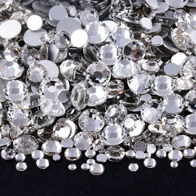 Bulk Wholesale Glitter Non Hotfix Rhinestones Nails Crystals