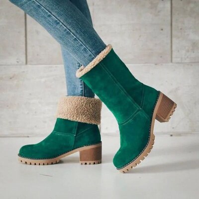2023 Winter Boots Women Fur Warm Snow Boots Ladies Warm Wool