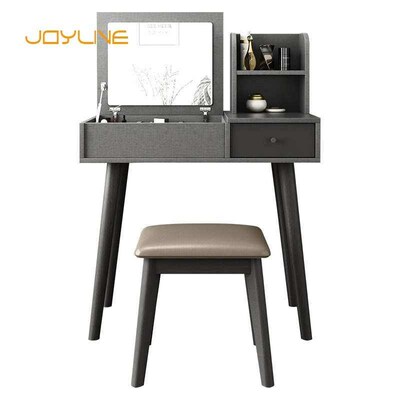 JOYLIVE Furniture Simple Modern Flap Dresser with Makeup Mi