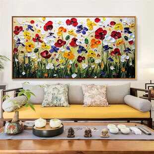 Nordic Art Abstract Flowers Oil Painting on  Wall Art Poster
