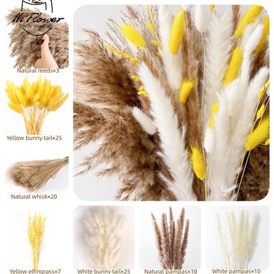 Fluffy Pampas Dried Flower Bouquet Floral Home Vase