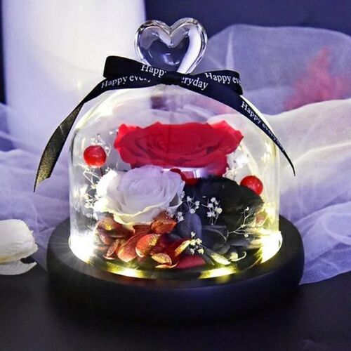 Glass cover eternal flower gift Eternal flower gift symbol o