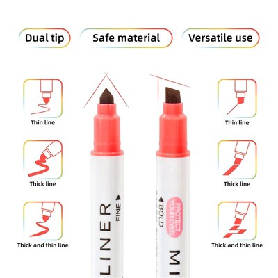 12/24pcs Highlighters Assorted Colors Dual Tip Bible Pastel