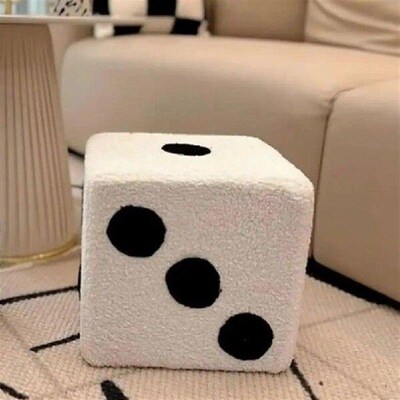 Seat Stool Cubic Imitation Lamb Wool Funny Shoes Stool