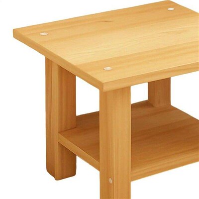 Wooden Double Layers Side Table Coffee Table for Small