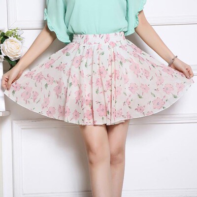 Cute Mini Pleated Summer Skirt Women  New Korean Fashion