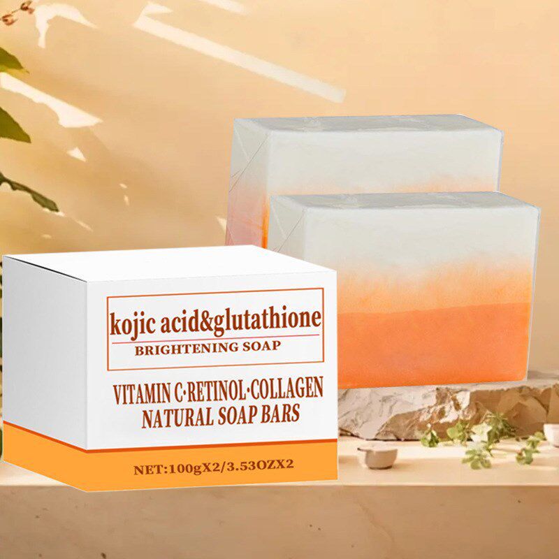 跨境外贸Kojic acid曲酸皂谷胱甘肽香皂木瓜皂清洁手工皂维C肥皂