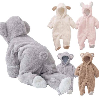 Autumn Winter?Baby Rompers Baby Girl Boy Clothes?Fleece An