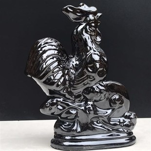 陶瓷黑色十二生肖摆件全瓷狗鼠瓷牛马虎兔龙鸡羊猴蛇猪工艺品