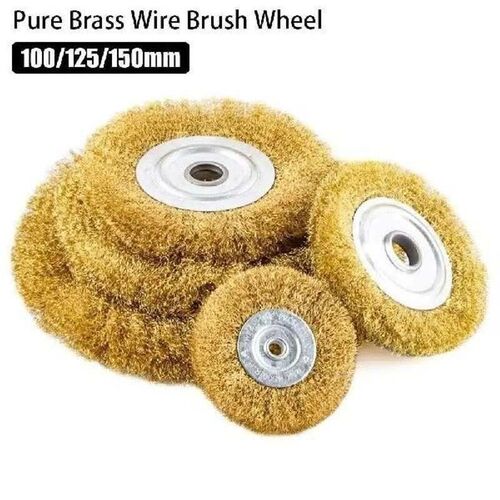 100/125/150mm Copper Wire Wheel Flat Type Pure Brass Brush