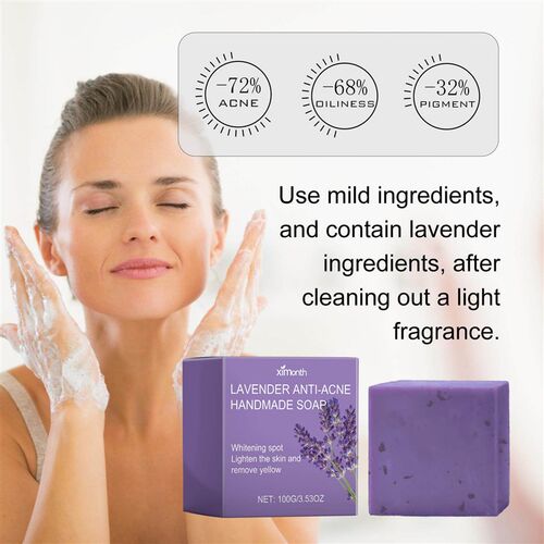 Ximonth Lavender Cleansing Soap - For facial cleansing, pore