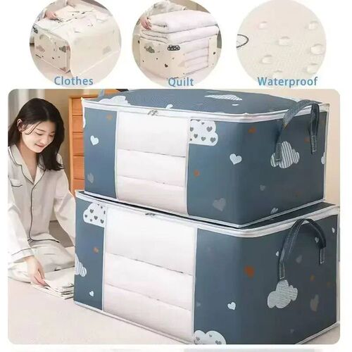 1pc Large Foldable Non-Woven Storage Bag  Fabric Dut-Proof