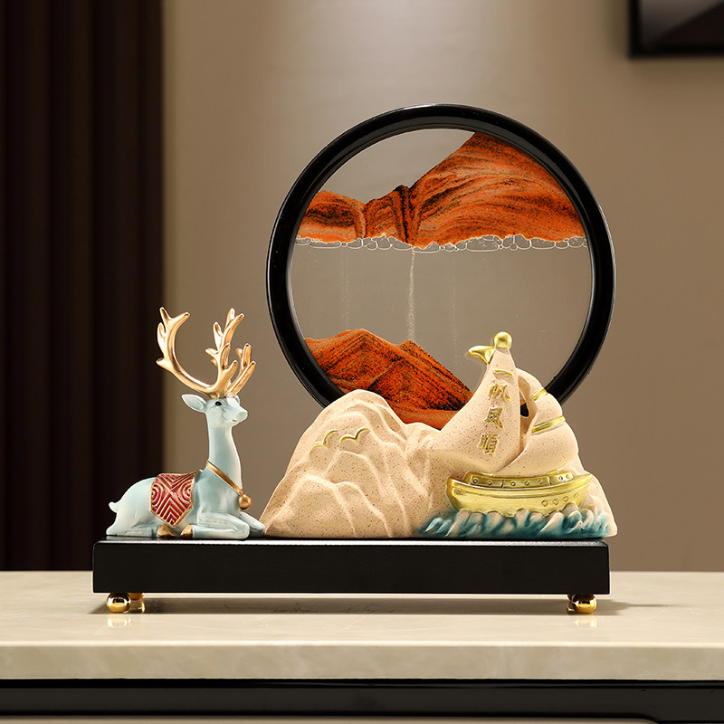 现代家居流沙画摆件大尺寸创意高端电视酒柜办公室装饰品一帆顺风,家居饰品,装饰摆件,淘宝优惠券,粉丝福利购,淘宝优惠卷