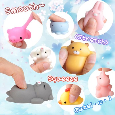 50-5PCS Kawaii Squishies Mochi Anima Squishy Toys For Kids A