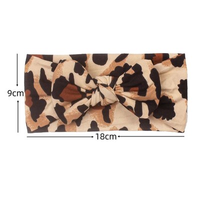 New Baby Leopard Print Headband Childrens Wide Edge Tracele