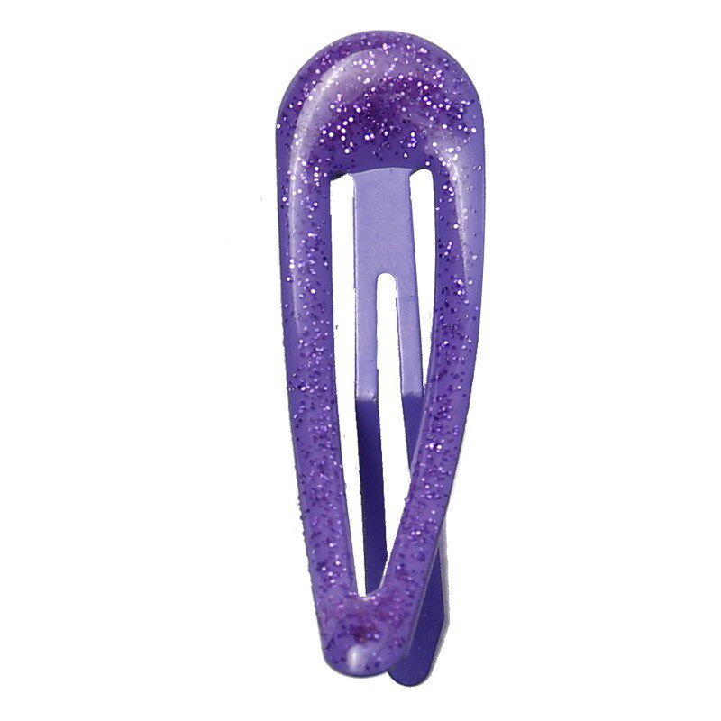 10/20pcs 5cm Color Glitter Hairpins Metal Barrette BB Hair C - 实物图