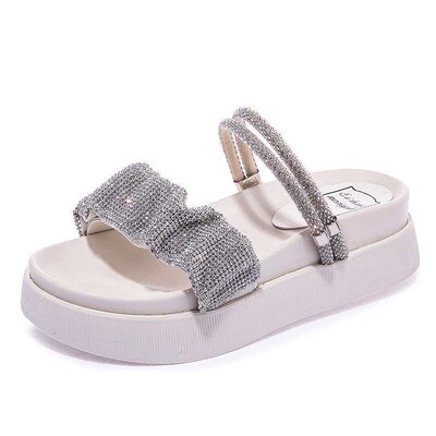 Rhinestone Thick Slippers Womens New Arrival Summer Outwear