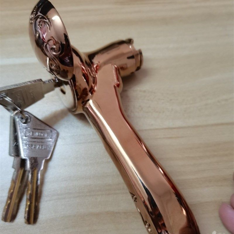 第吉尔智能锁126把手,前把手,古铜色,金色,带锁芯c级机械钥匙