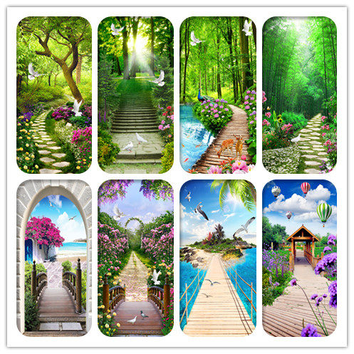 门贴纸整张木门自粘翻新绿植假门风景衣柜贴推拉贴纸防水卧室贴画,家居饰品,软装墙贴,淘宝优惠券,粉丝福利购,淘宝优惠卷