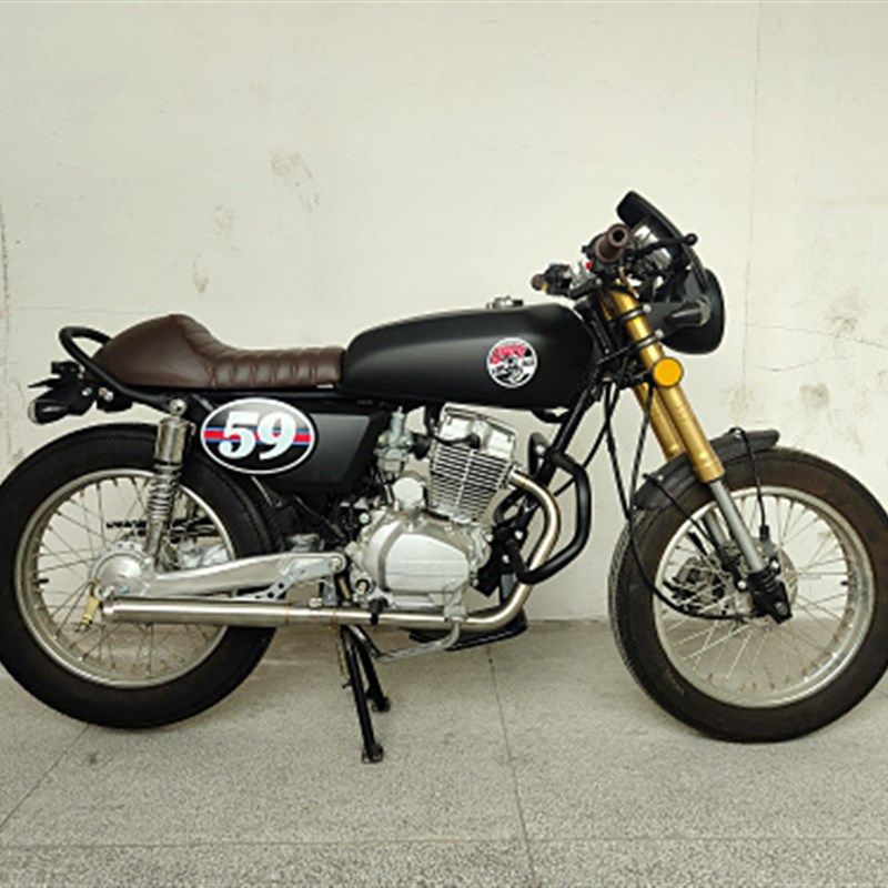 适用XF125复古改装油箱 CG125加大油箱 珠江125歪口油壶 复古侧盖