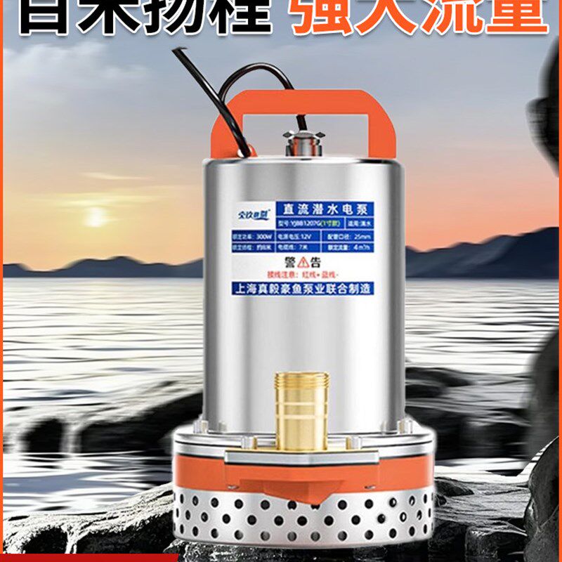 直流潜水泵48V60V72伏电瓶电动车抽水泵12V24V小型灌溉农用抽水机