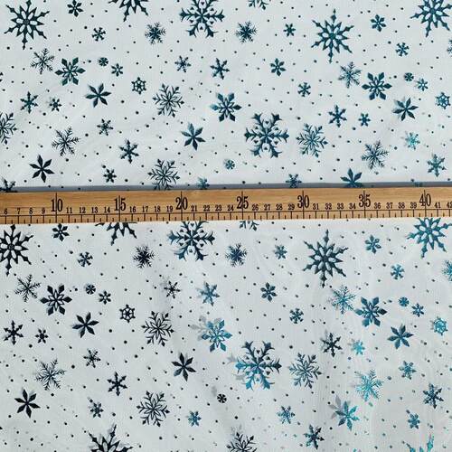 150*100cm Snowflake Tulle Rainbow Silver Snow Star DIY Handm
