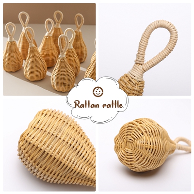 Handmade Rattan Rattles Educational Toys for Kids Crib Mobil