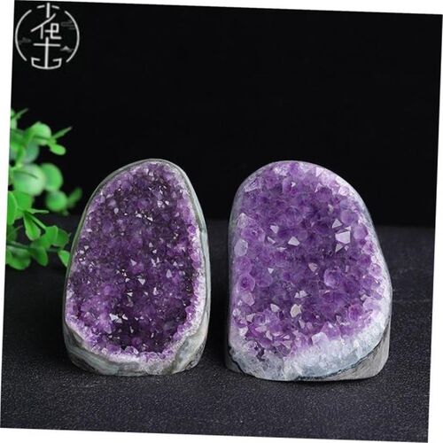 Amethyst Crystal Clusters Stone Uruguay Deep Purple Raw Geod
