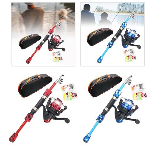 Kids Fishing Rod Set Adjustable 38.5cm to 120cm Portable Tel