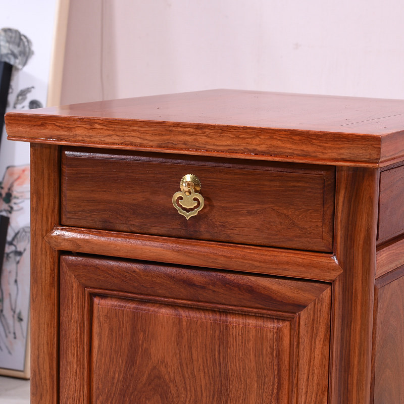 红木家具花梨木床头柜卧室家用原木仿古中式实木床边柜小型全实木
