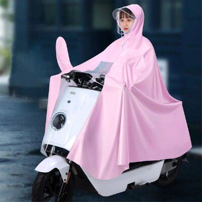 Electric Vehicle Raincoat with Mirror Slots Scooter