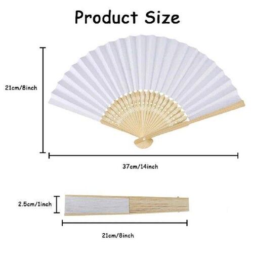 30/80Pcs Personalized Engraved Folding Hand Fan Wedding