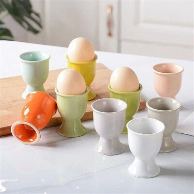 Ceramic Egg Cup Holders Candy Color Creative Serving Cups