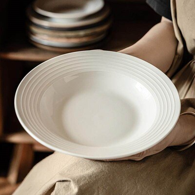 Steak plate white ceramic Western food plate plates set 盘子