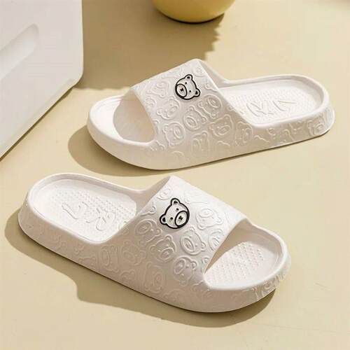 Printting Cute Bear Women Slippers Summer Indoor Soft Cartoo