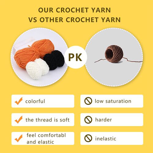 Crochet Kit with Yarn Knitting Crochet Hook for Beginners Wi