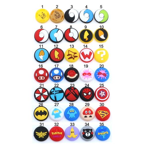 YuXi 2pcs Silicone Joystick Thumb Stick Grip Cover Case for