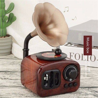Classical Vintage Phonograph Music Box Miniature Phonograph