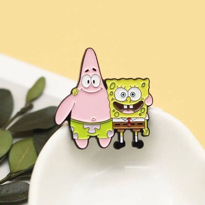 SpongeBob SquarePants And Patrick Star Enamel Lapel Pin